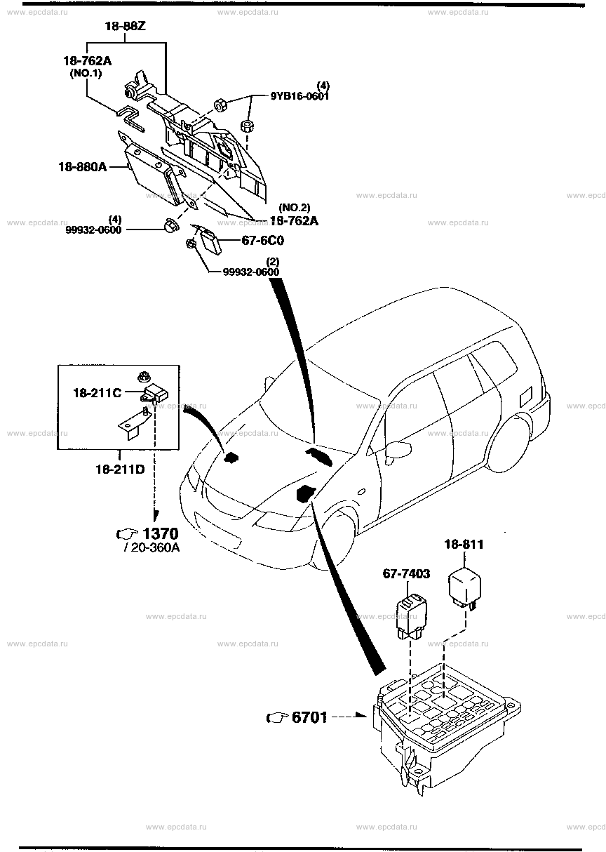 Переключатели и реле двигателя для Mazda Premacy - Амаяма (Amayama)