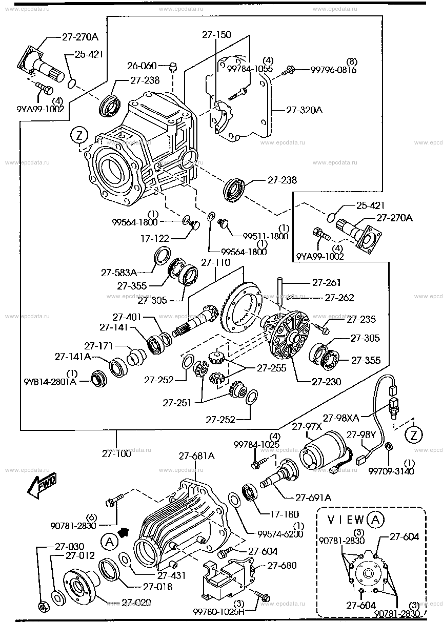 Rear differential (4WD)