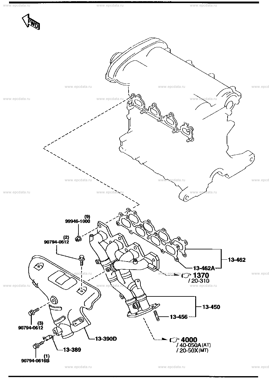 Exhaust manifold (1600CC)