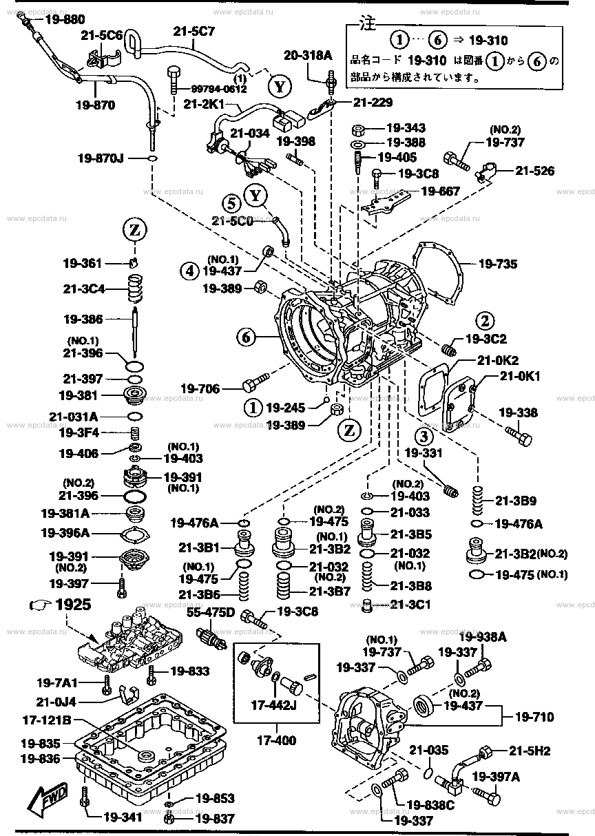 Automatic transmission case & main control system