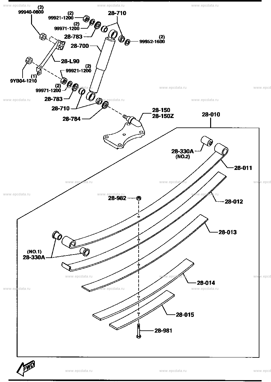 Rear spring & damper (koushou)(standard body) (2.0T)(9 mm type dump)