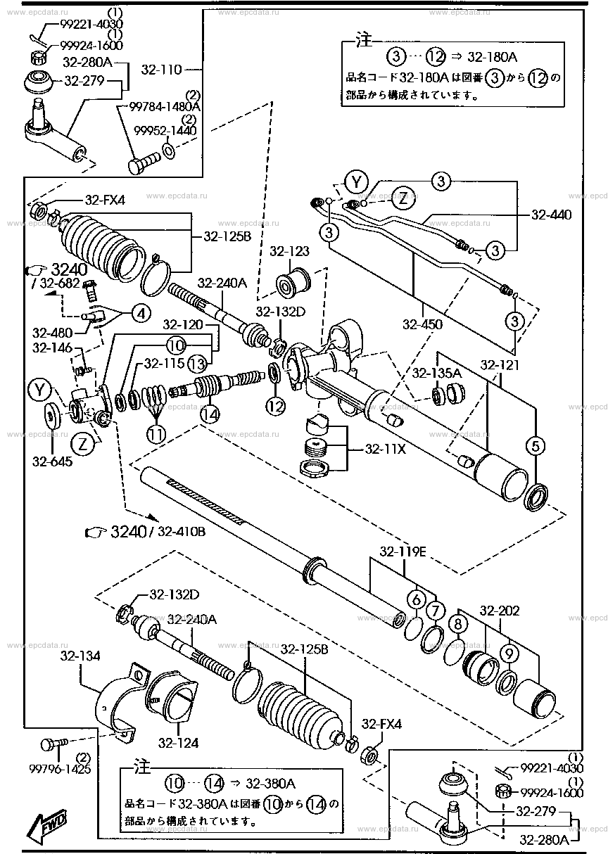 Steering gear (independent suspension)
