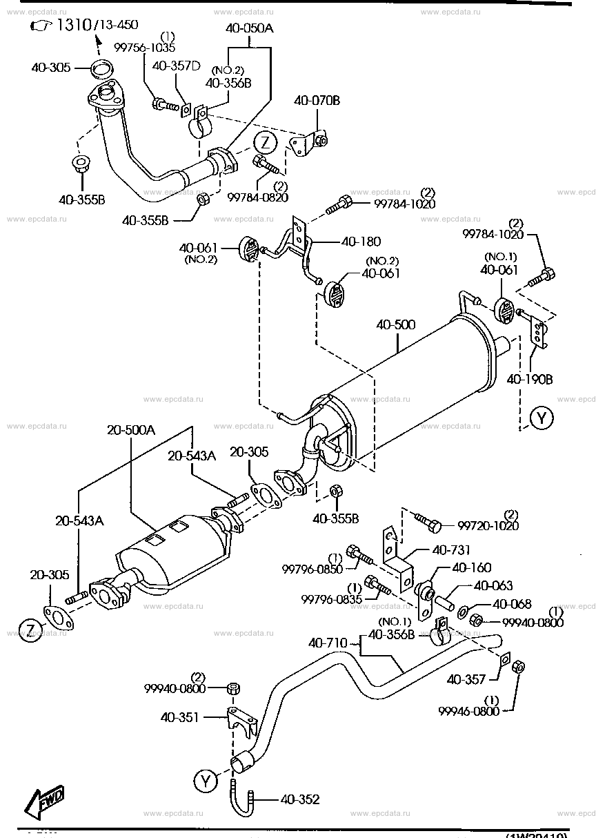 Exhaust system (4000cc)(standard body) (full wide low) (lpg) for 