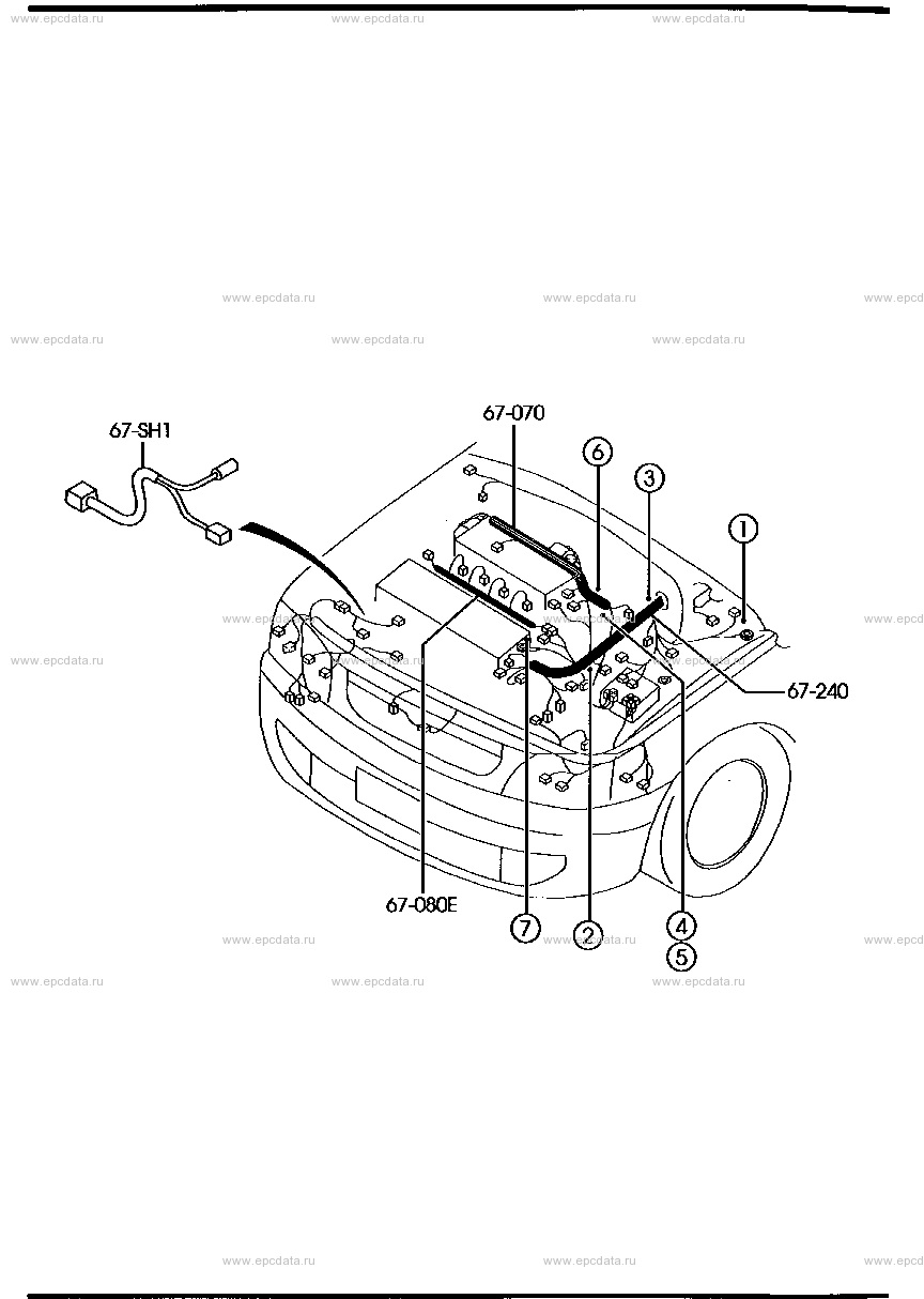 Engine & transmission wire harness (1300CC)