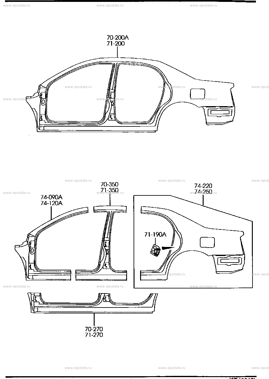 Body panel (side) (sedan)