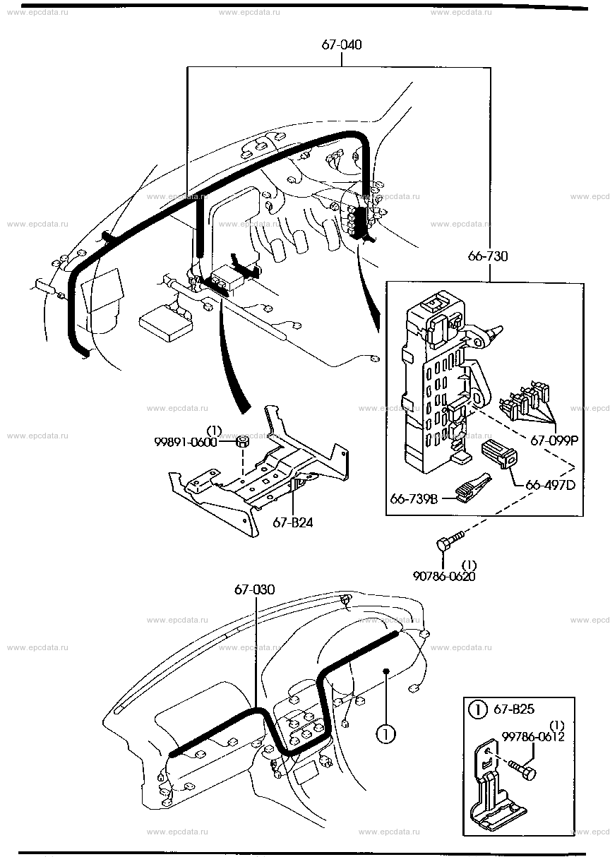 Dashboard wire harness (S-wagon)(BJ5W 400001-)(BJFW 300001-)