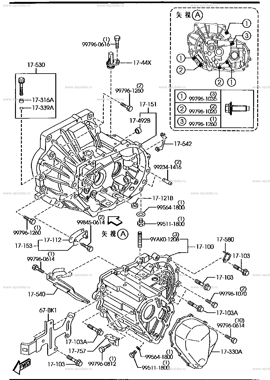 Manual transmission case