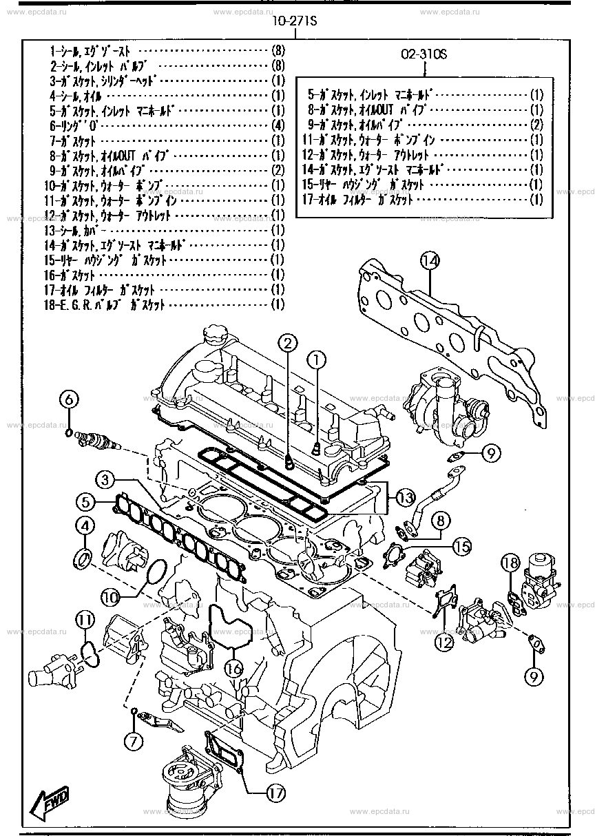 Engine & transmission set for Mazda Axela BK, 1 generation 10.2003 - 05 ...