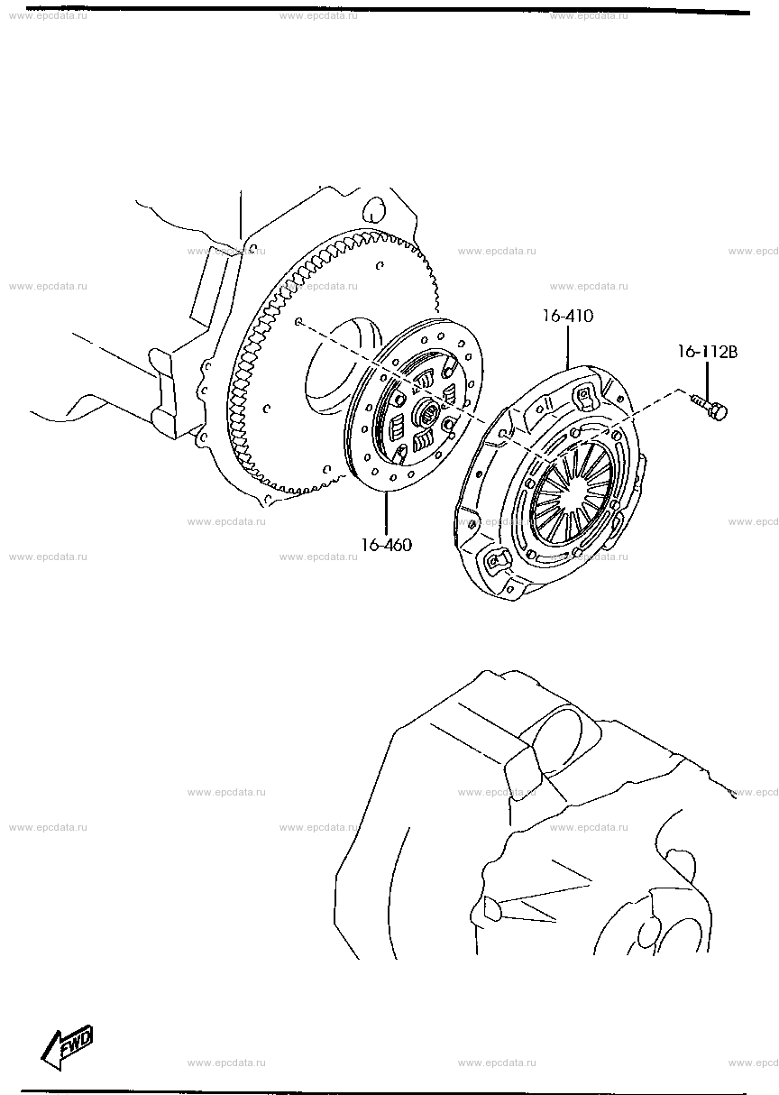 Clutch disk & cover (MT) (gasoline)