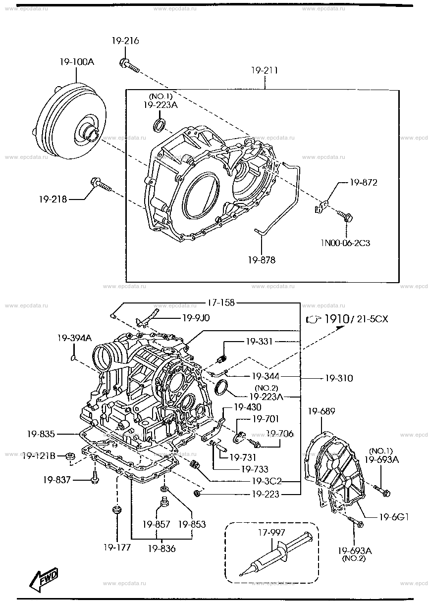 Transmission case (automatic transmission 4-speed)