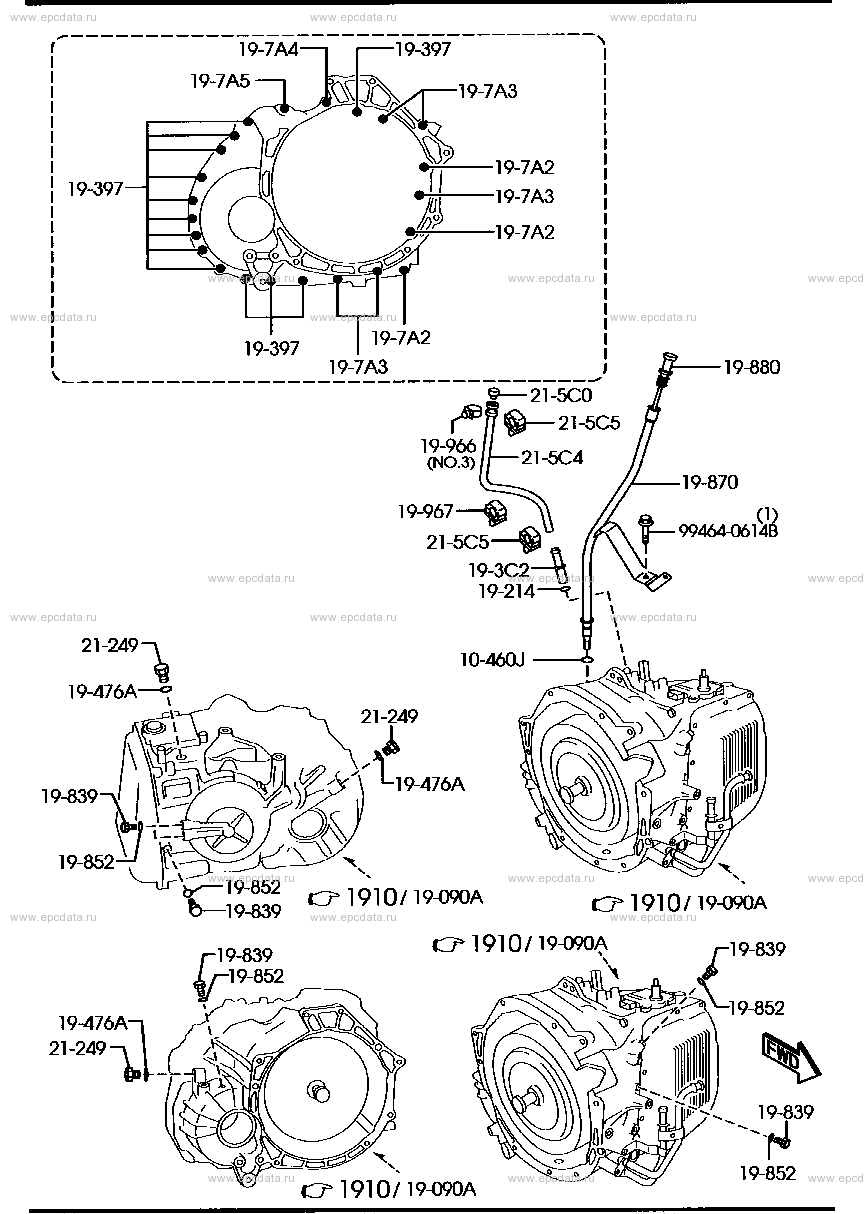 Transmission case & main control system for Mazda CX-7 ER, 1 generation ...