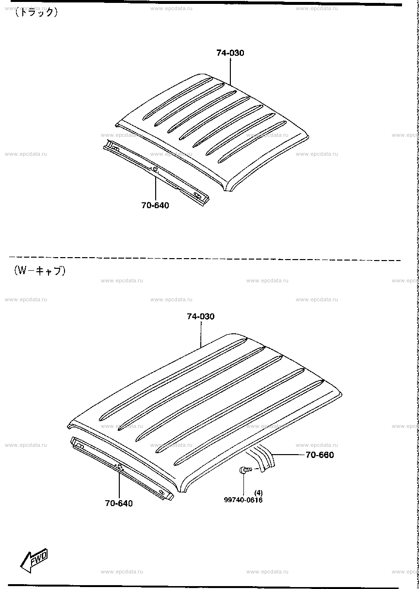 Roof panel (truck & double cab)