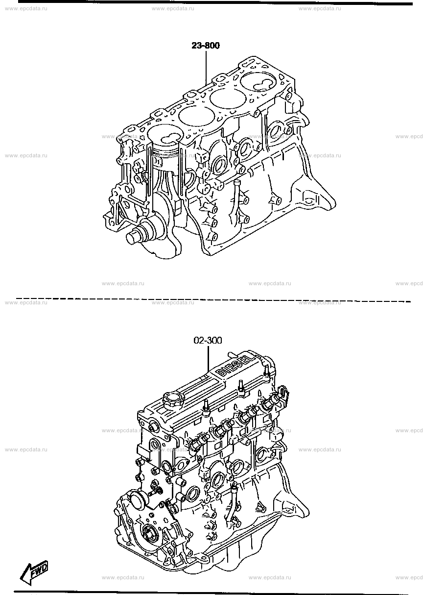 Engine & transmission set (diesel)(2200CC)