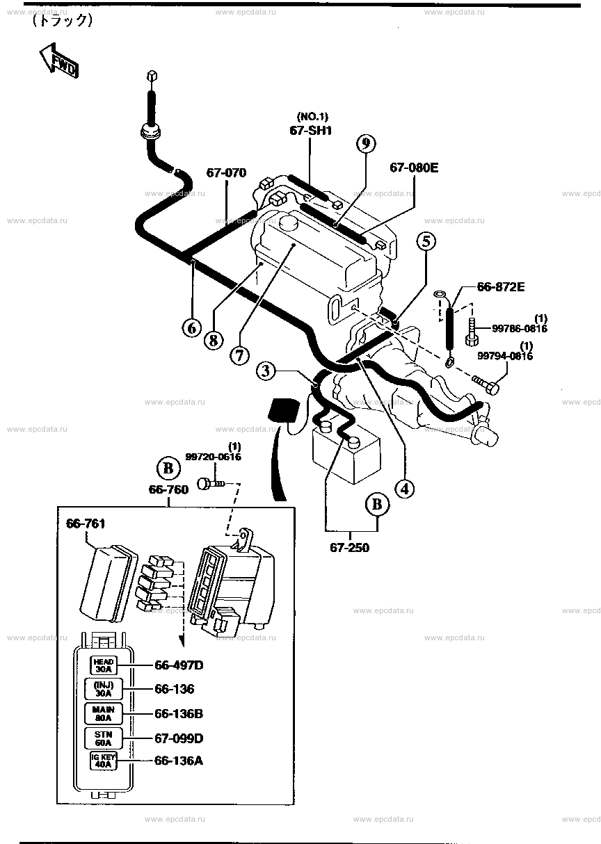 Engine & transmission wire harness (gasoline & LPG) (A???)