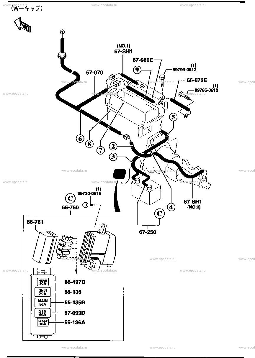 Engine & transmission wire harness (gasoline & LPG) (W-?¬I?)