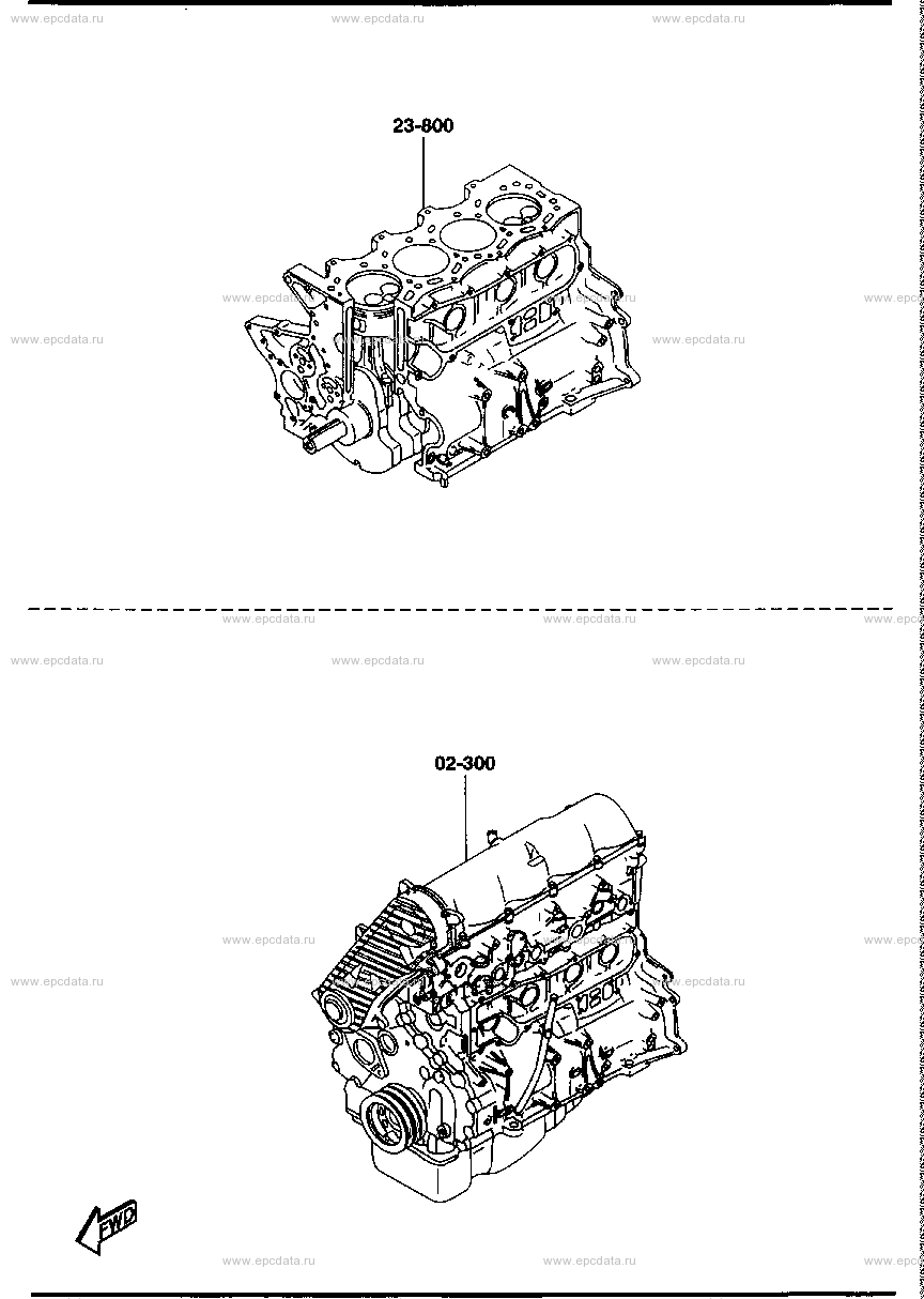 Engine & transmission set (diesel)(2500CC)