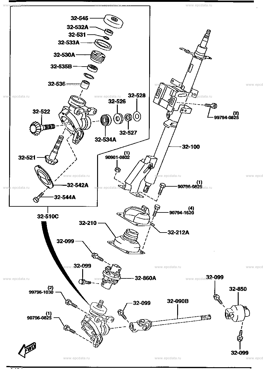 Steering column & gear (truck & double cab)