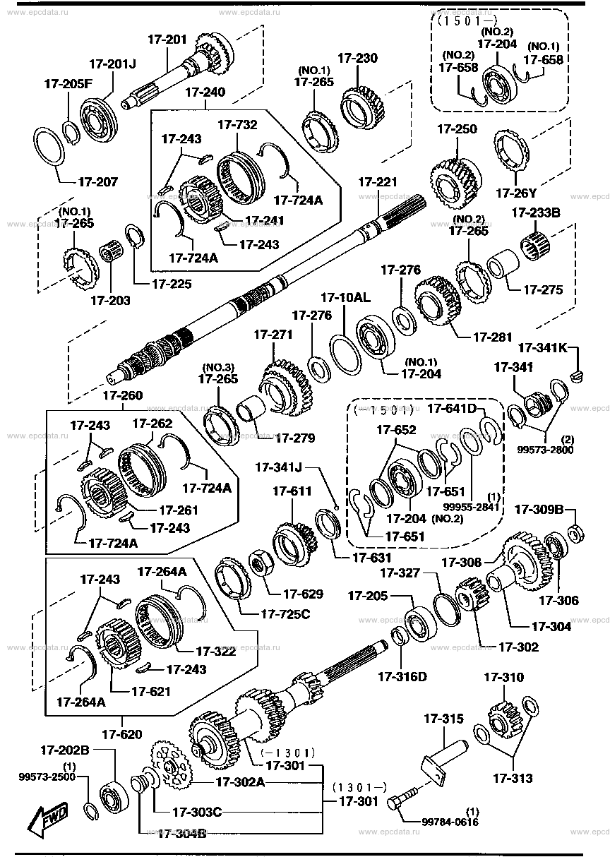 Manual transmission gear (diesel)(2500CC)(2WD)