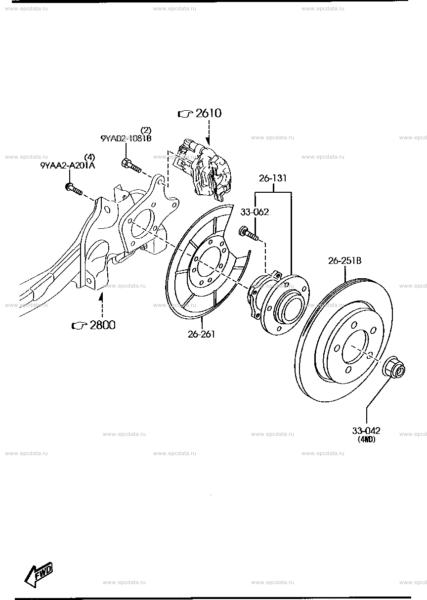 Rear Axle For Mazda Biante Cc Generation Mazda