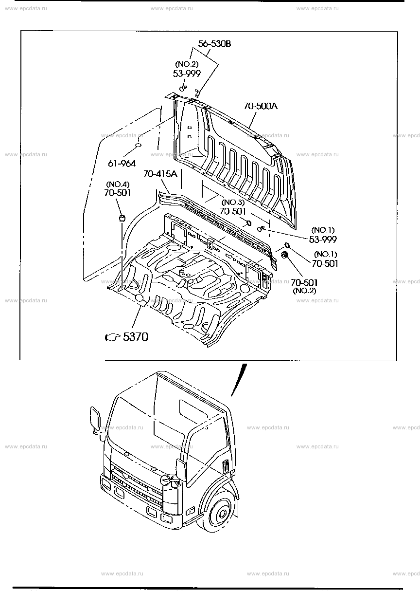 Back panel for Mazda Titan - Amayama