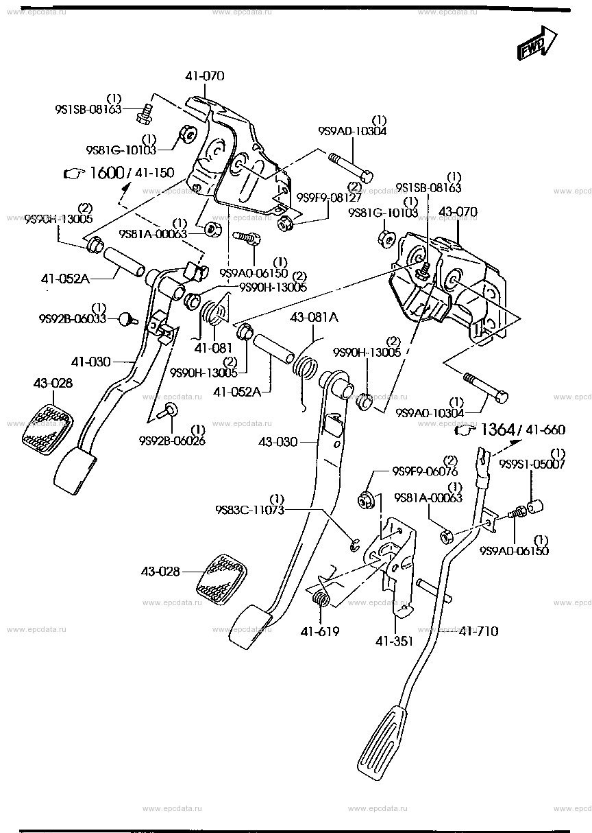 Clutch & brake pedal (MT)