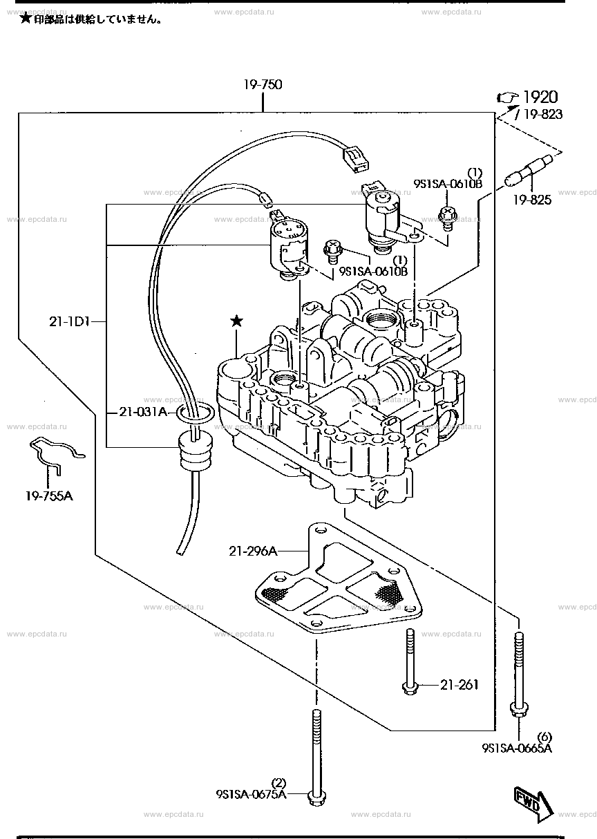 Control valve components (AT) (3-speed)