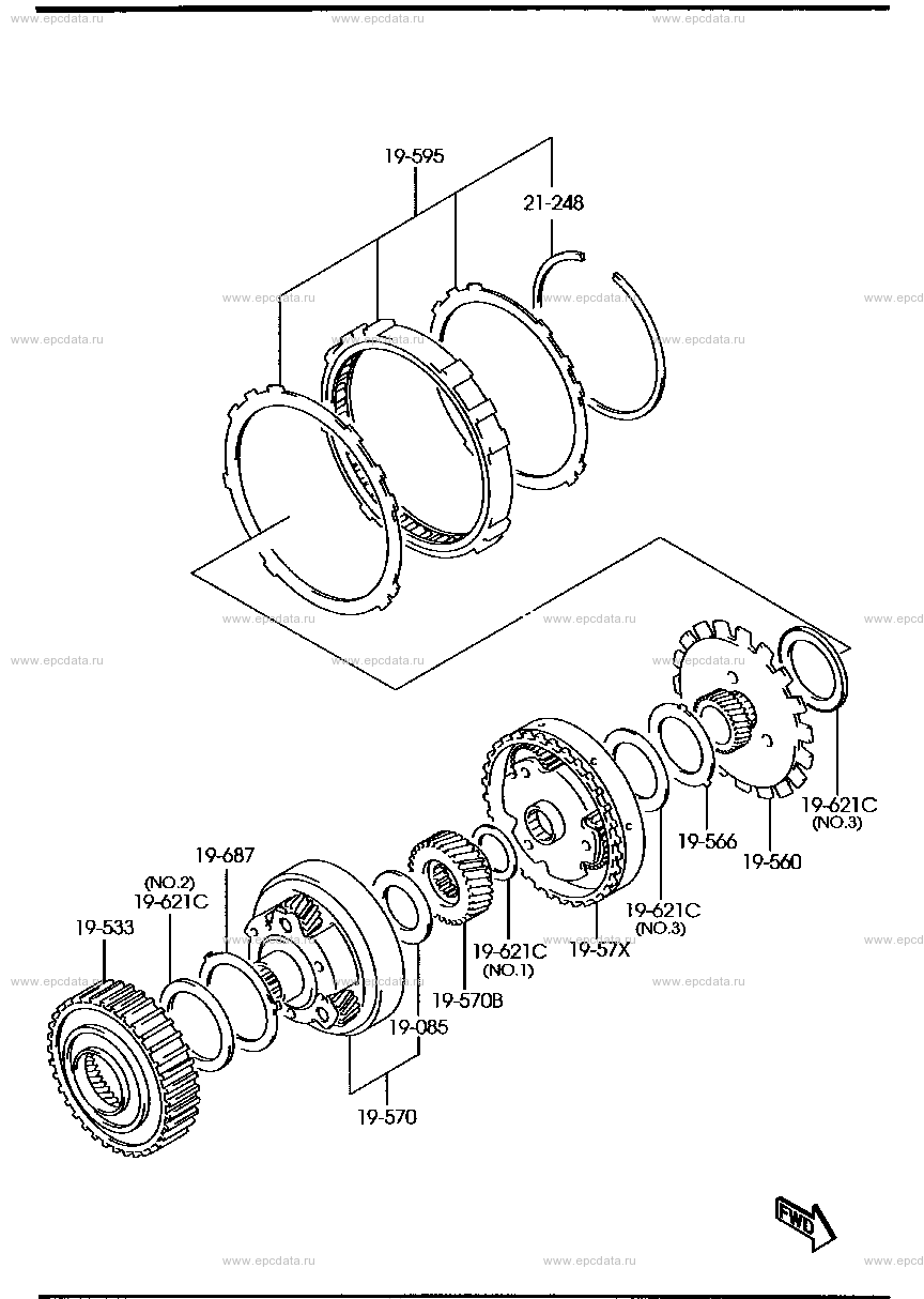 Planetary gear,low & reverse piston (AT) (AT)