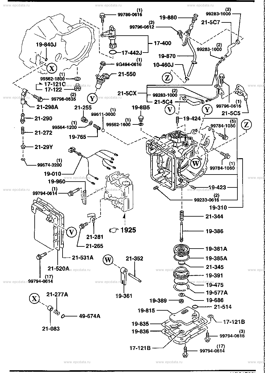 Automatic transmission case & main control system (2000CC)