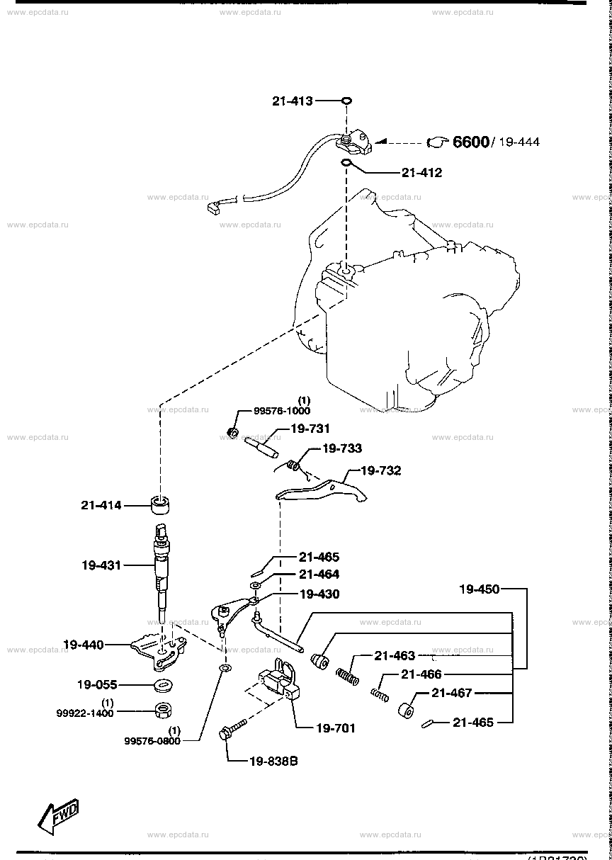 Automatic transmission manual linkage system (2000CC)