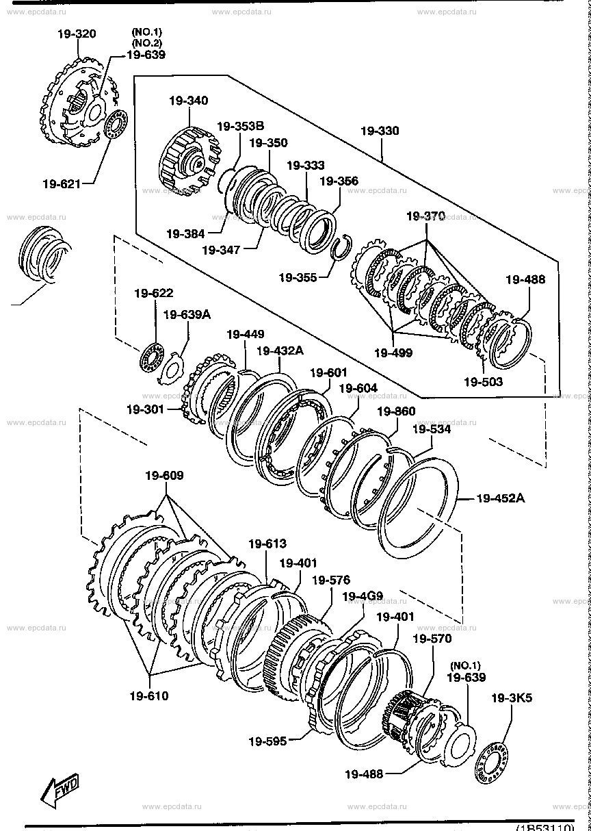 Automatic transmission governor, low & reverse piston (2000CC)