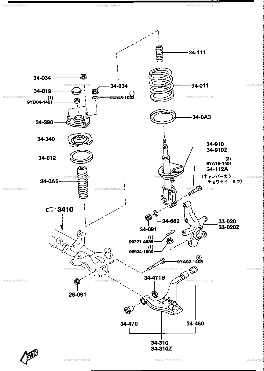 Front suspension mechanism