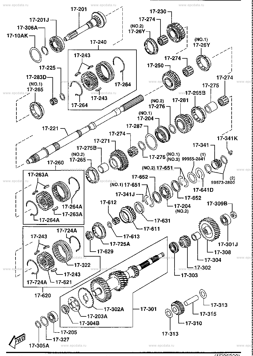 Transmission gear (manual) (2WD)