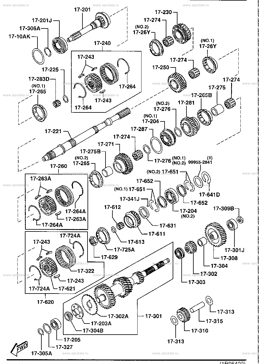 Transmission gear (manual) (4WD)