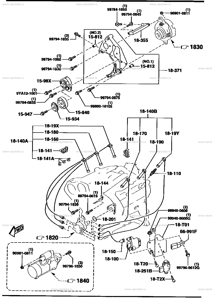 Engine electrical system (gasoline)(2500CC)