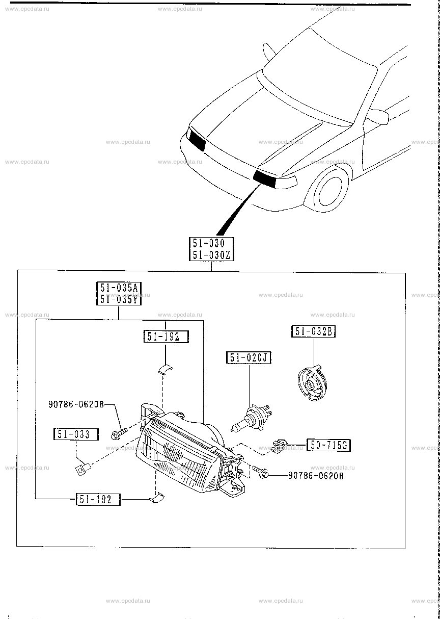 Headlamp (sedan & hatchback)