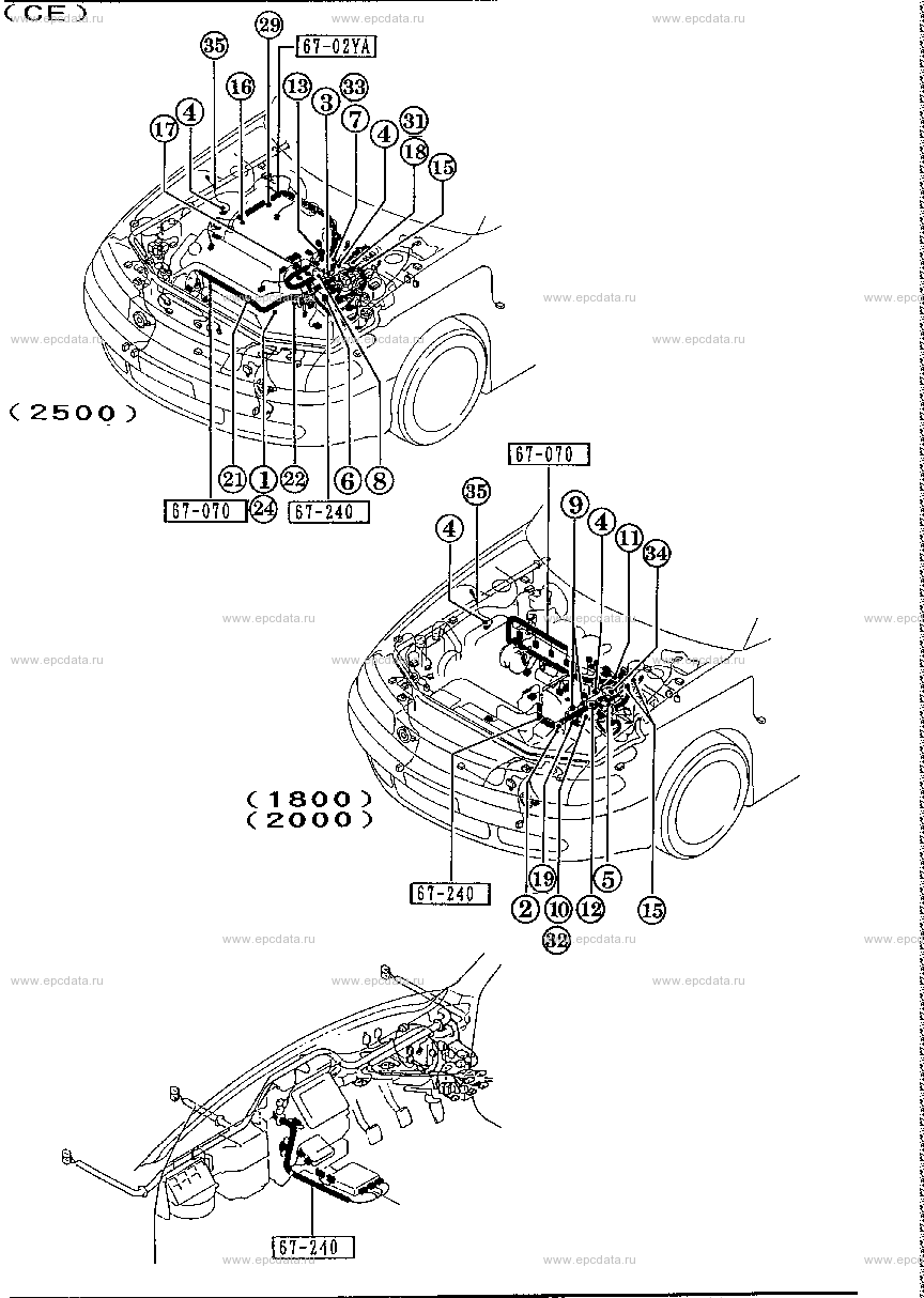 Engine & transmission wire harness (1/3) (CE)