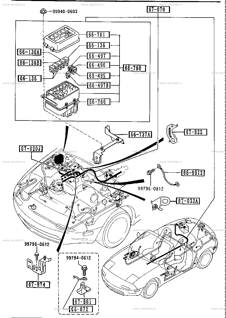 Engine & transmission wire harness