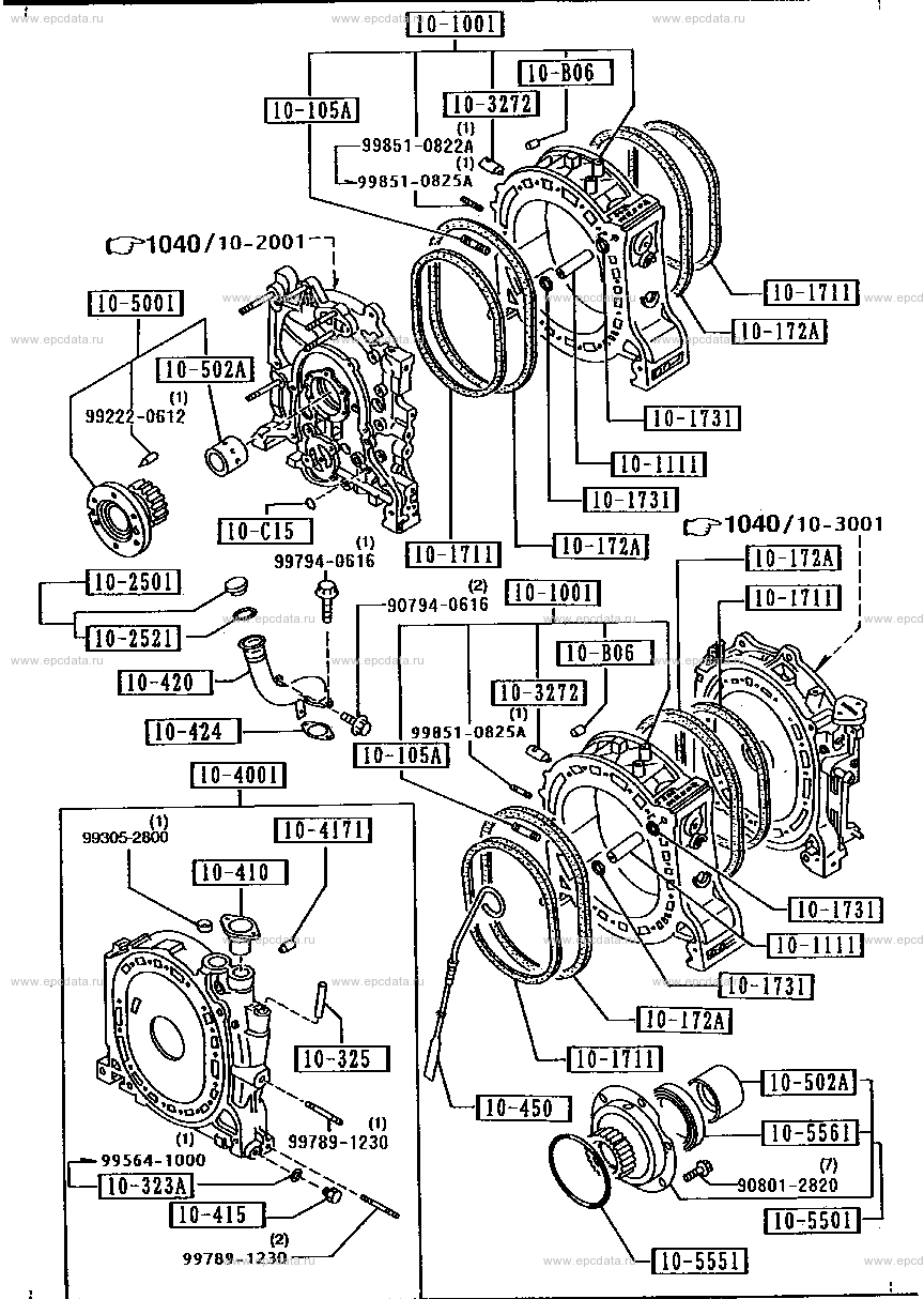 Rotor housing (13b) for Mazda Eunos Cosmo - Amayama