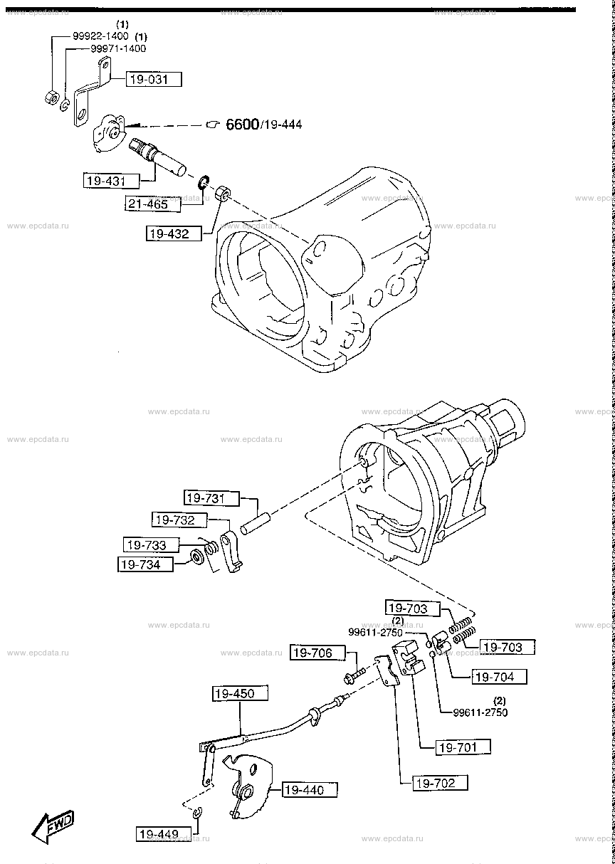 Automatic transmission manual linkage system