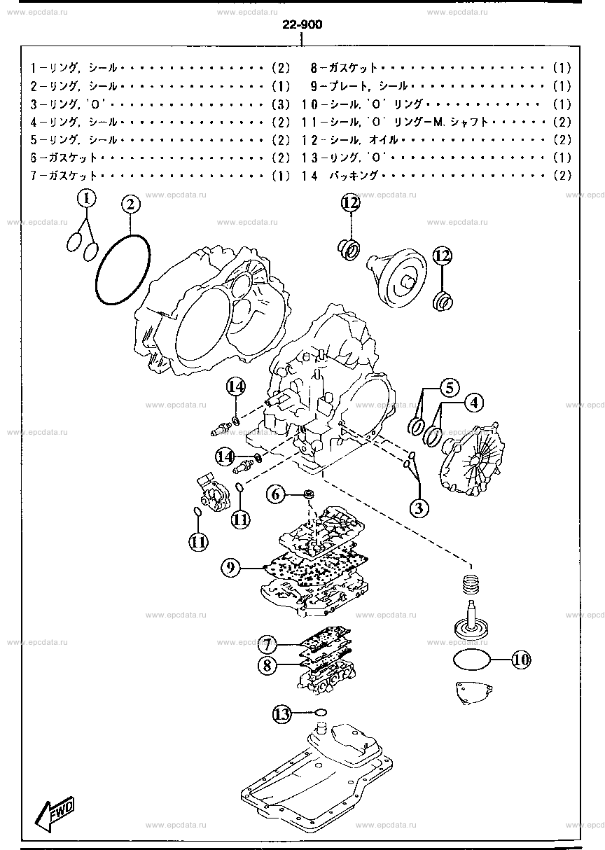 Automatic transmission gasket & seal kit (2WD)