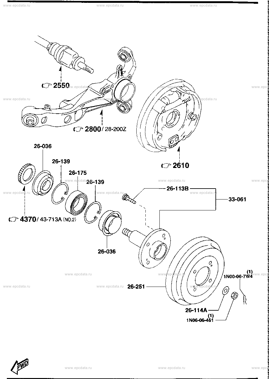 Rear axle (4WD)