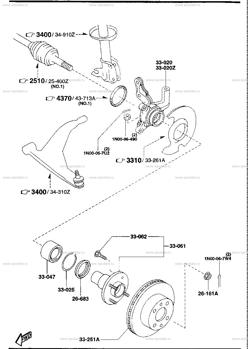 Front axle (4WD)