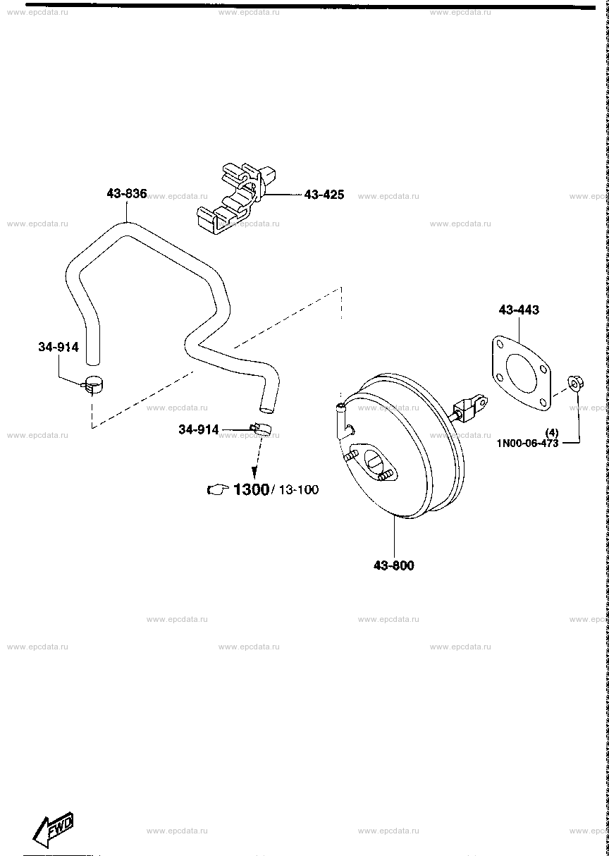 Power brake & hose (gasoline)(1800CC)