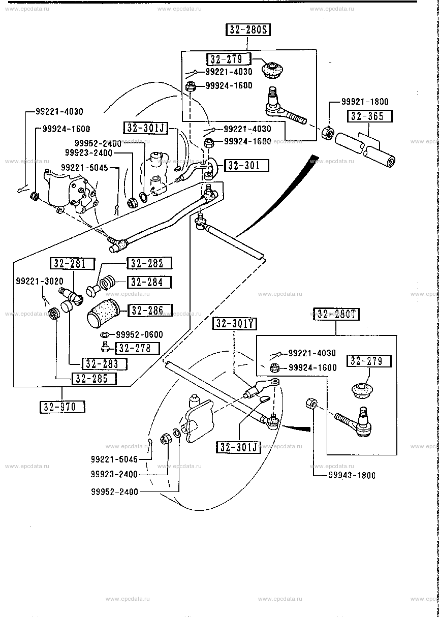 Steering linkage system (2WD)