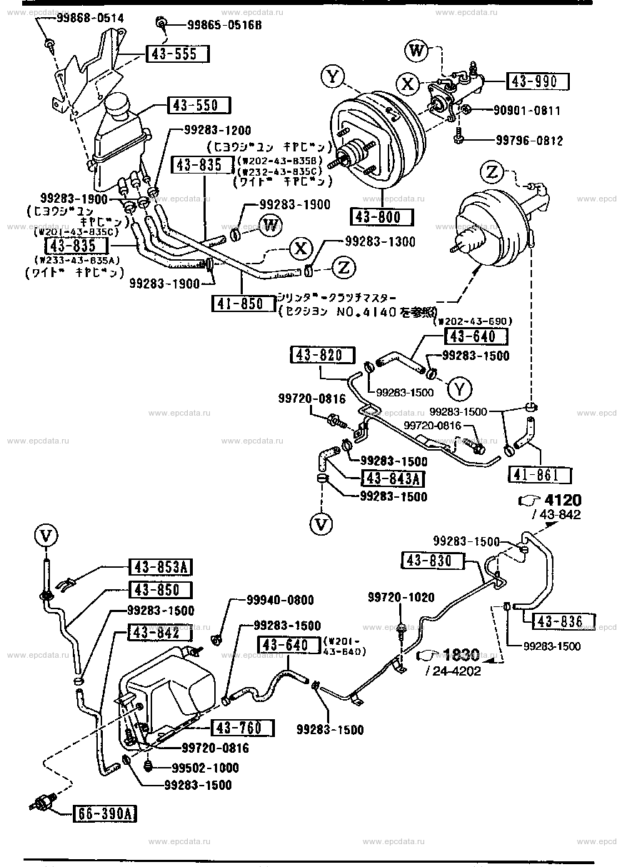 Brake master cylinder & power brake (4000CC)
