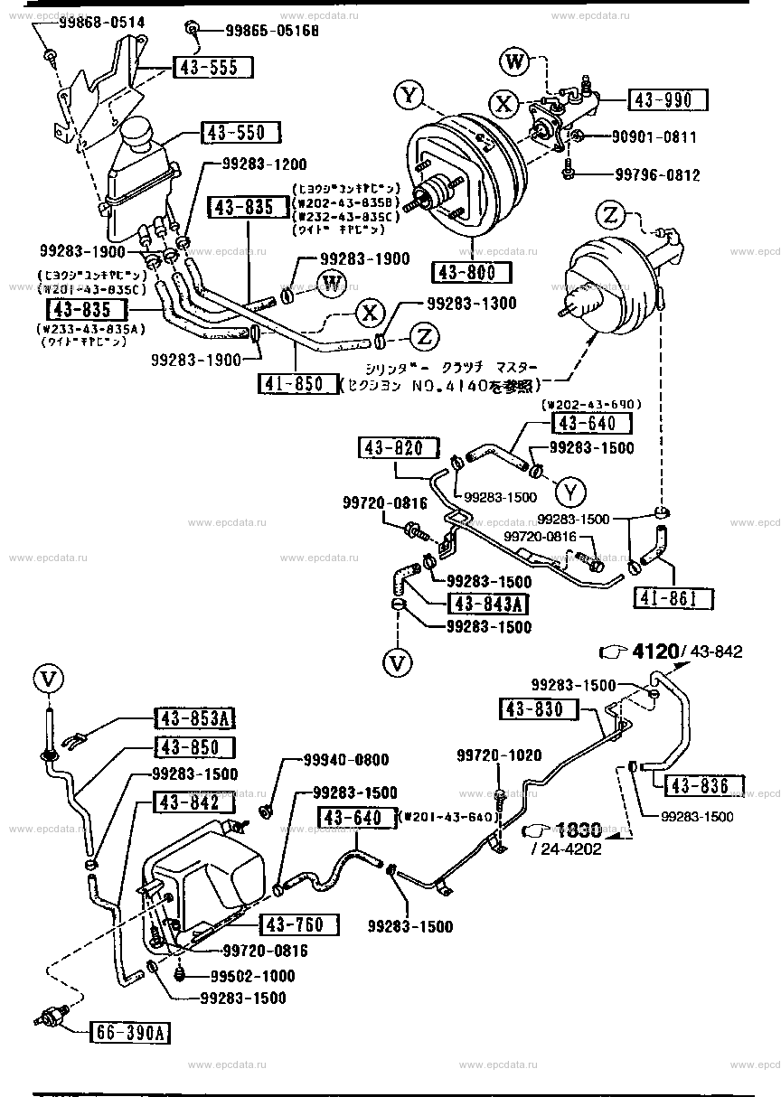 Brake master cylinder & power brake (4000CC)