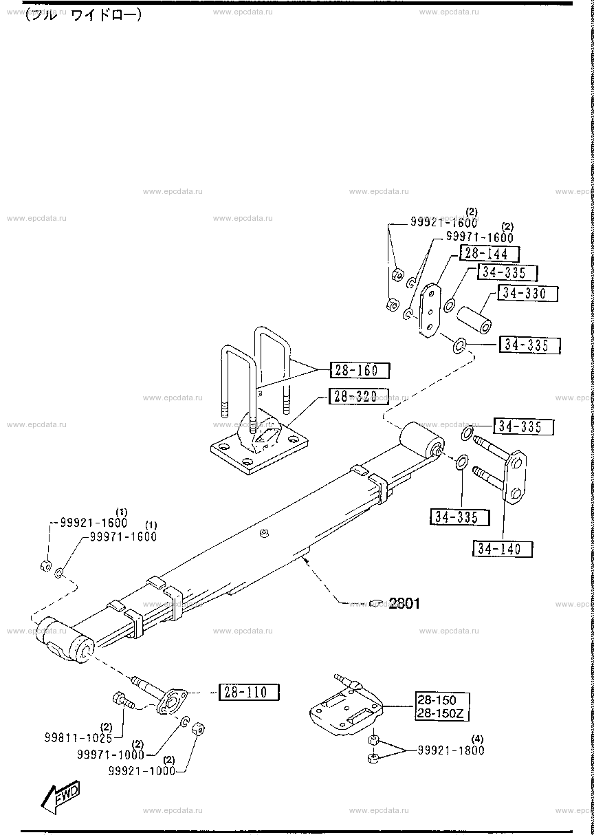 Rear suspension mechanism (full wide low & low floor underslung) (IU U?A?U°)