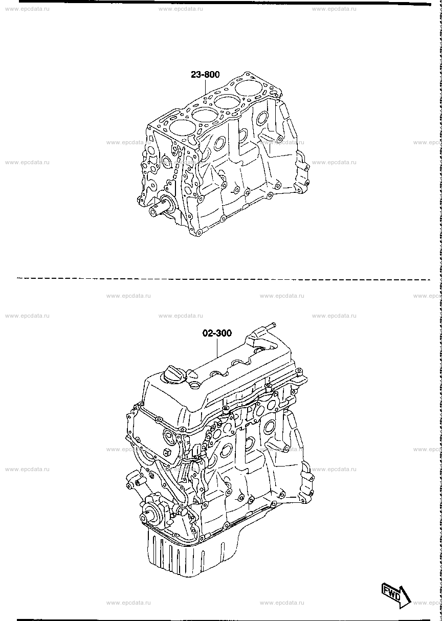 Short & partial engine (gasoline)(1300CC)