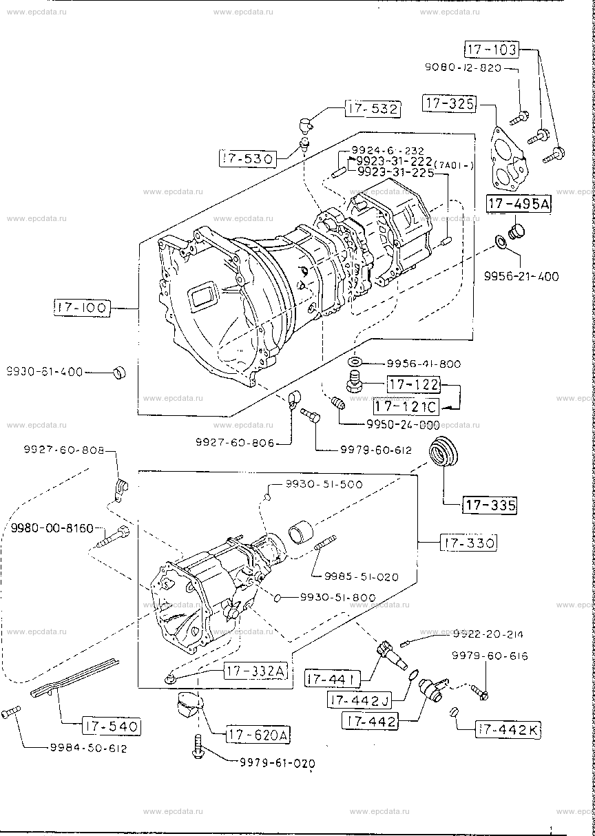 Manual transmission case (gasoline) for Mazda Bongo Brawny - Amayama