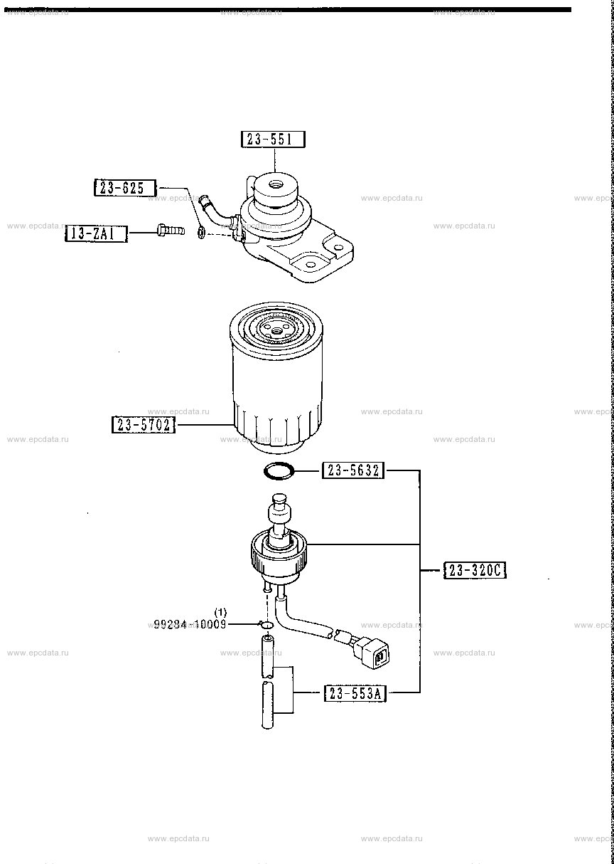 Fuel filter inner parts (diesel)(3000CC)